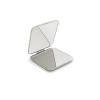 Miroir de Poche Carré Pliable Inox 5,7 cm Double Face