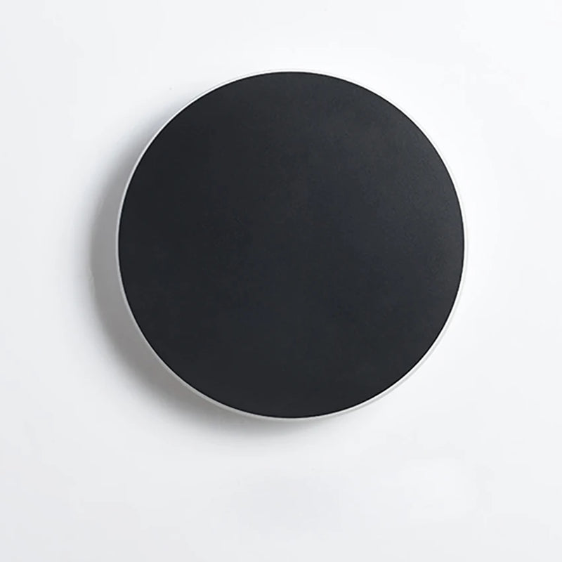 Applique Murale LED Ronde, Doré Brossé, Blanc ou Noir, 15 ou 20 cm