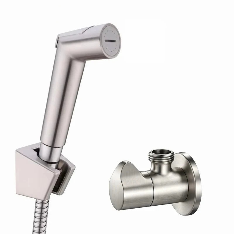 Douchette WC Kit Complet Chromé, Noir ou Nickel Brossé avec Flexible