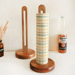 Porte-Papier Toilette sur Pied en Bois Massif, Support Rouleau 13 x 31 cm
