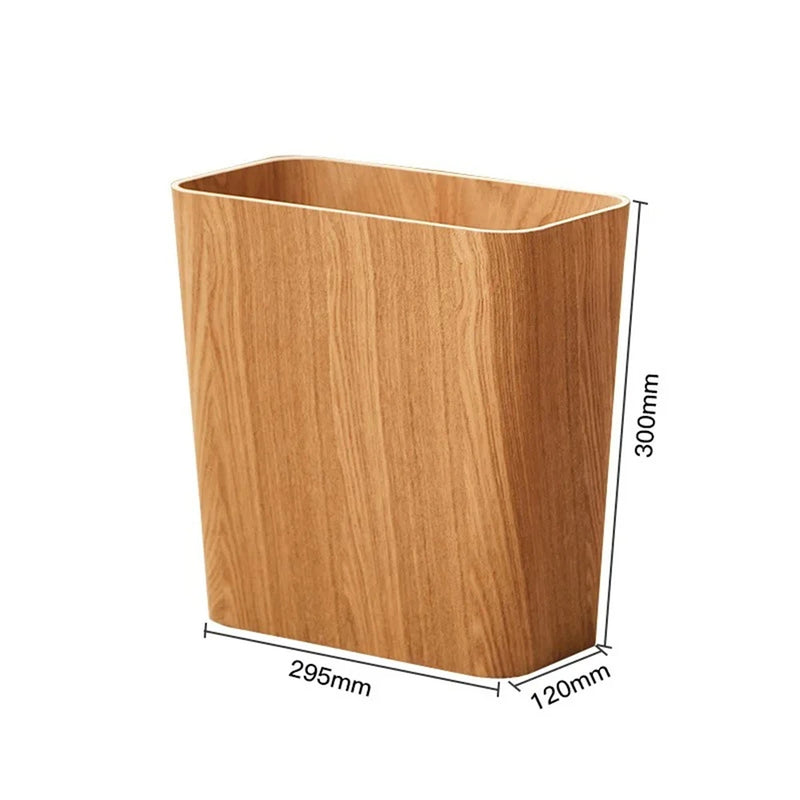 Poubelle Cuisine en Bois Style Japonais 12 L, Clair ou Foncé