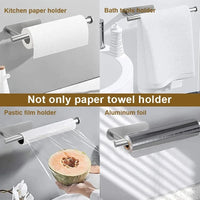 Porte-Papier Toilette Adhésif Sans Perçage en Inox 304 3 Coloris