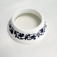 Accessoires Salle de Bain Chromé Céramique Bleu et Blanc à la Pièce, 23 Articles