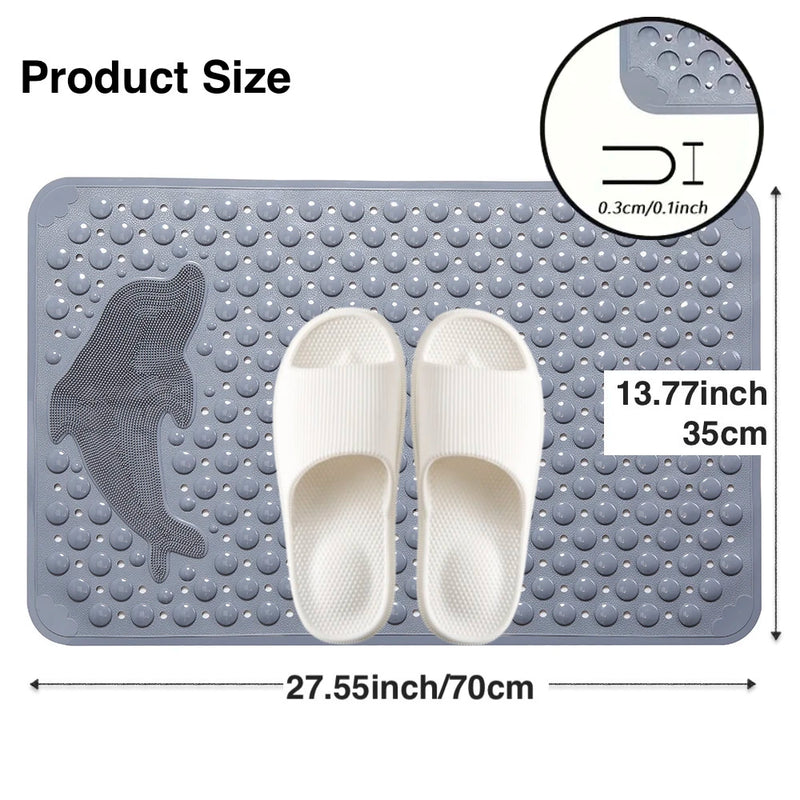 Tapis de Baignoire Antidérapant Dauphin à Bulles de Massage