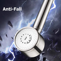 Pommeau de Douche Inox Brossé Haute Pression 3 Modes