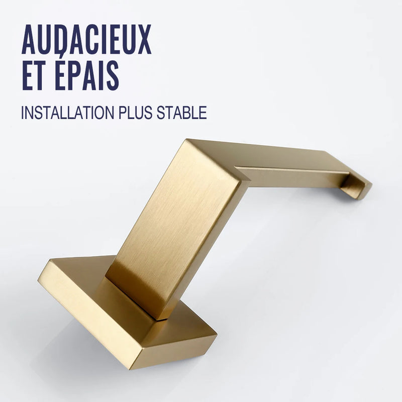 Accessoires Salle de Bain Doré Brossé à la Pièce ou en Kit