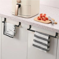 Porte-Serviette Noir pour Porte de Placard sans Perçage 24 ou 36 cm