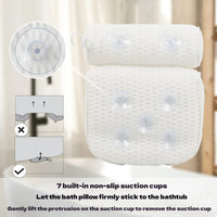 Coussin de Baignoire Duo Nuque et Dos Ventouses