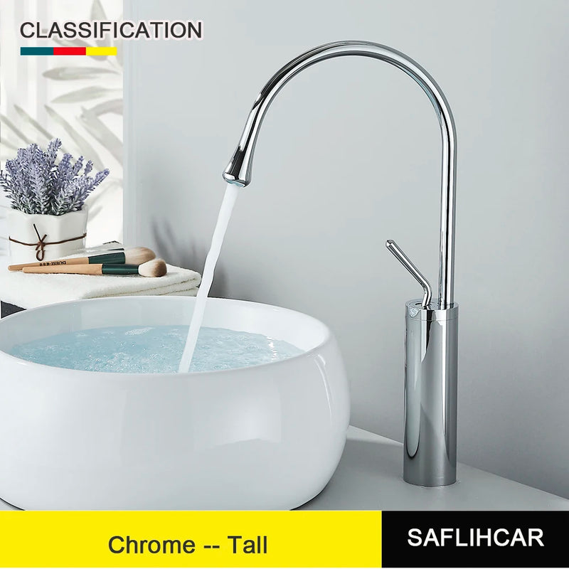 Mitigeur de Lavabo Moderne Monté sur Plan en Laiton