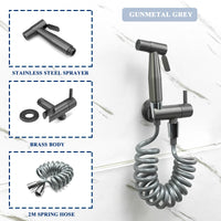 Douchette WC Murale Seule ou en Kit avec Robinet d'Angle, 4 Finitions