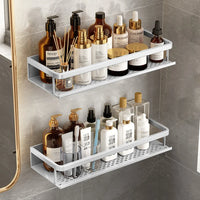 Étagère de Salle de Bain Murale en Aluminium, 30 à 50 cm