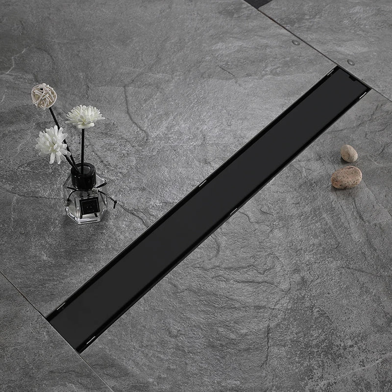 Caniveau de Douche Linéaire Inox Noir Mat, 60 ou 90 cm