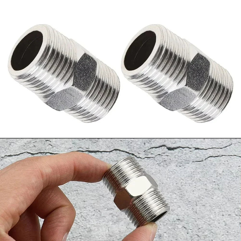 Raccord Rallonge Flexible de Douche Inox 1/2 Pouce Lot de 2