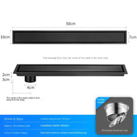 Caniveau de Douche Inox 304 Noir, Doré, Brossé, 20 à 60 cm