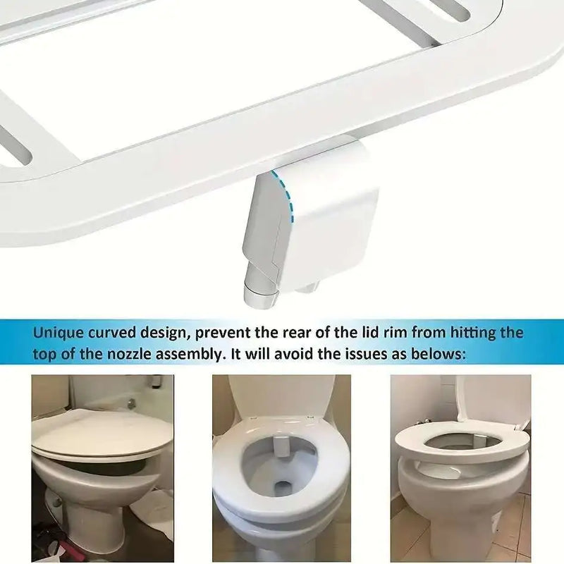 Bidet WC Non Électrique à Levier Double Buse Autonettoyant Blanc