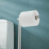 Porte-Papier Toilette sur Pied Inox 304 Brossé, 52 cm, Base Ronde 20 cm