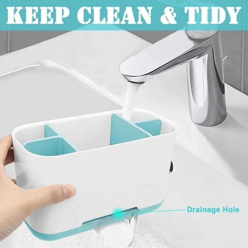 Porte-Brosse à Dents, Gobelet et Porte-Savon Blanc à la Pièce