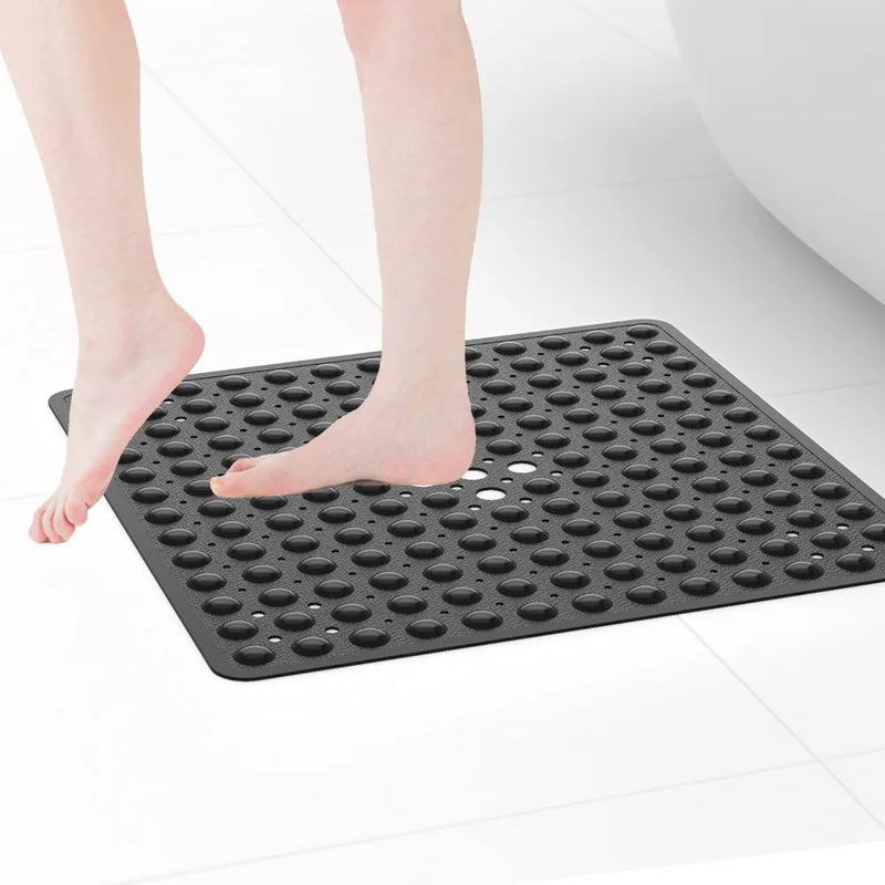 Tapis de Douche Antidérapant Carré à Ventouses 53 x 53 cm