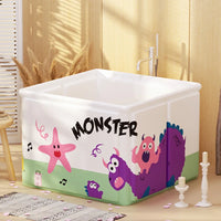 Baignoire Pliable Adulte Carrée 65 x 65 cm, 4 Coloris et Motifs