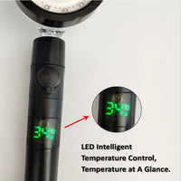 Pommeau de Douche LED Affichage Numérique Température Noir