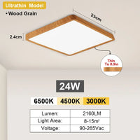 Plafonnier LED Cuisine Ultra-Fin 24W ou 36W 4 Finitions