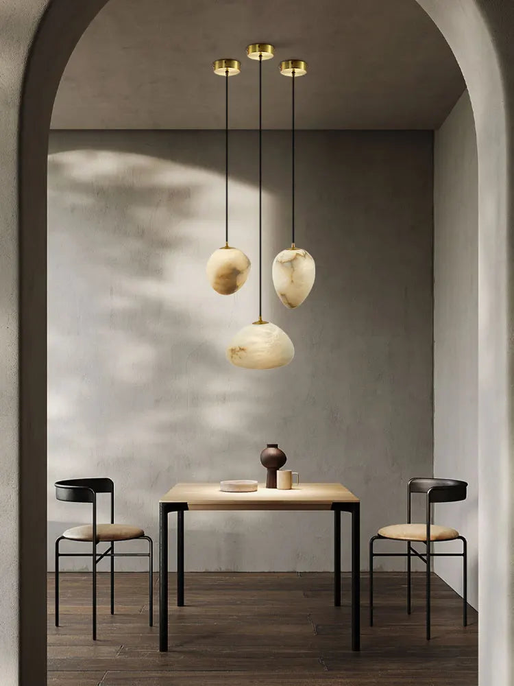 Suspension Cuisine Marbre Galet ou Œuf, 13 à 23 cm