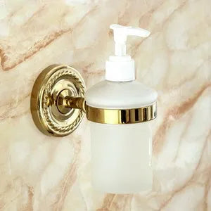 Accessoires Salle de Bain Dorés Classiques à la Pièce, 16 Articles