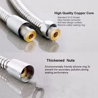 Flexible de Douche Inox 304 Argenté 1,5 m avec Raccords G1/2 Standard
