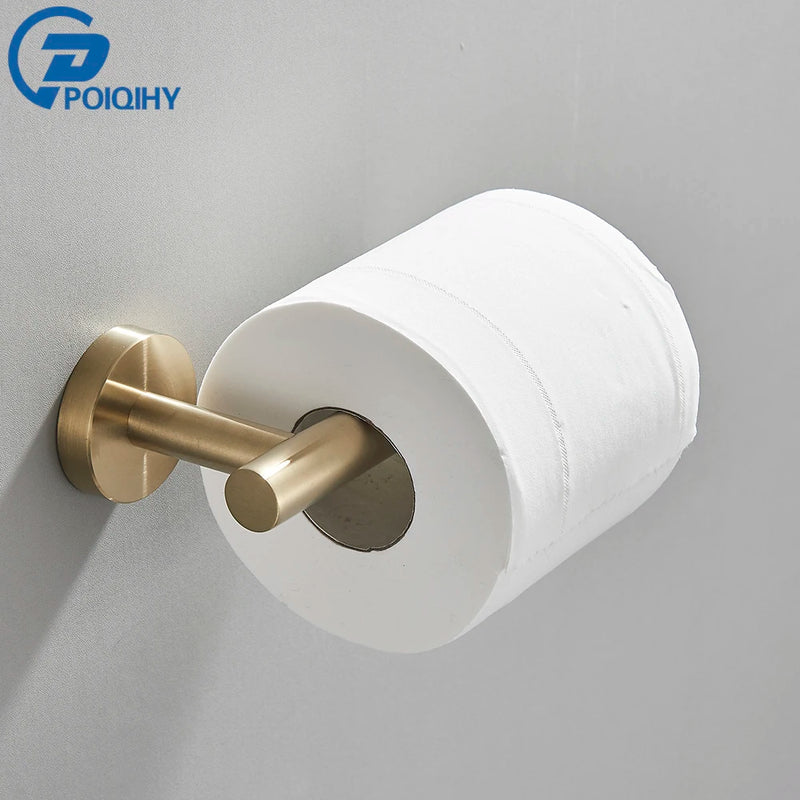 Accessoires Salle de Bain Doré Brossé à la Pièce ou en Kit de 4