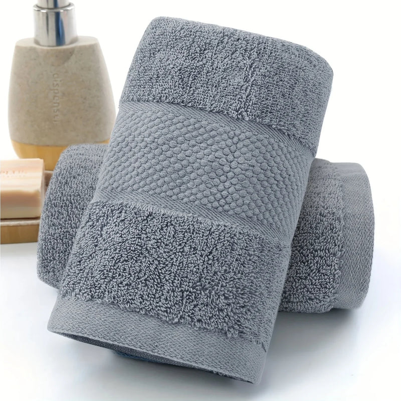 Serviette de Toilette Coton à Liseré Doré 32 x 72 cm