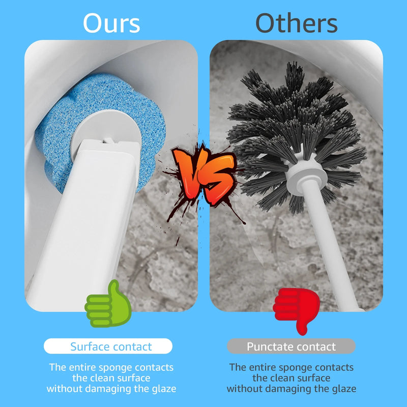 Brosse WC Jetable Murale à Têtes Remplaçables