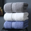 Grande Serviette de Bain Coton 80 x 160 cm, Gris, Blanc ou Bleu