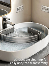 Étagère de Salle de Bain Sans Perçage Triangulaire ou Carrée 68 cm