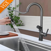 Mitigeur de Cuisine Extractible avec Filtre à Eau Double Bec