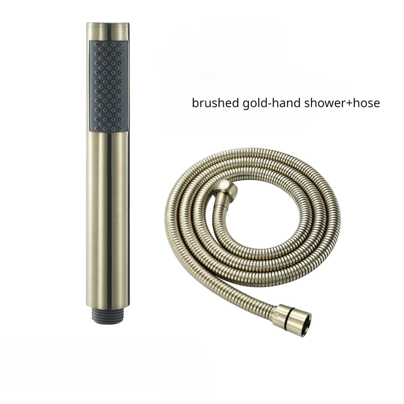Pommeau de Douche Cylindrique Inox, 9 Finitions, Seul ou avec Flexible