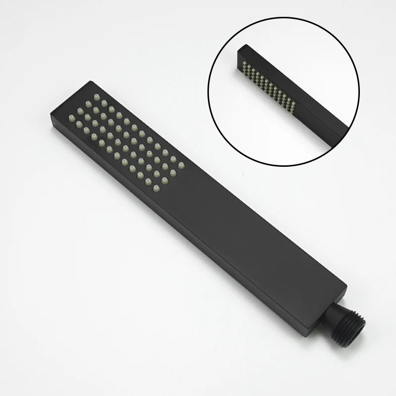 Pommeau de Douche Laiton Noir Mat, Douchettes et Supports à la Pièce