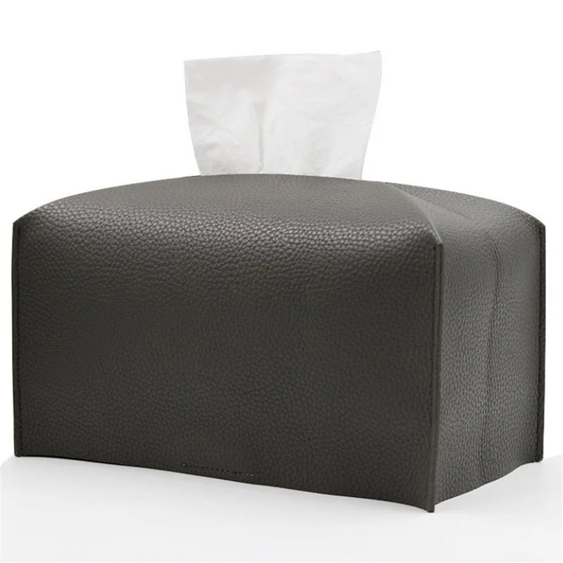 Housse Boîte à Mouchoirs Rectangulaire en Simili Cuir, 24 cm, 7 Coloris