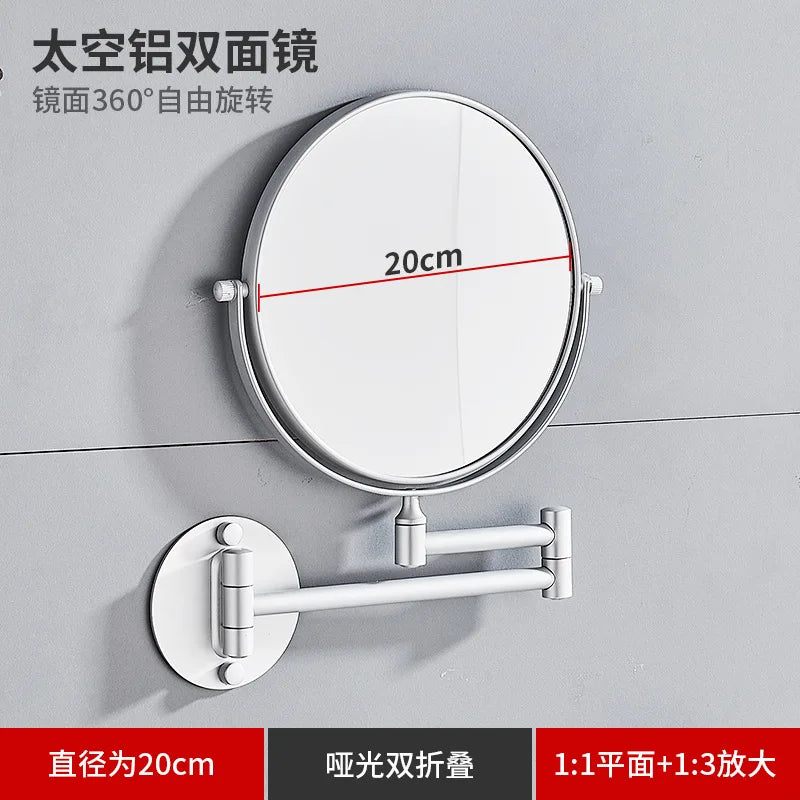 Miroir Grossissant Mural Double Face Sans Perçage 4 Finitions