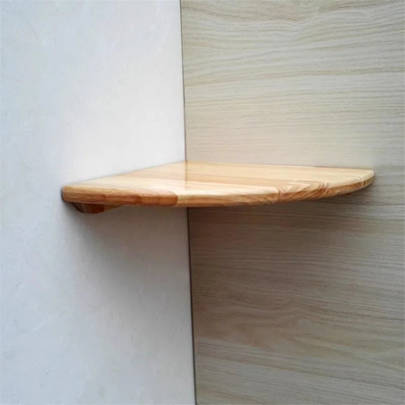 Étagère d'Angle Murale en Bois, Quart de Rond de 15 à 30 cm