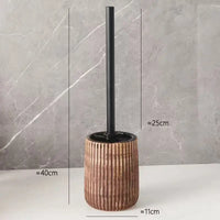 Brosse WC Céramique Rayée Style Wabi-Sabi à Poser 40 cm