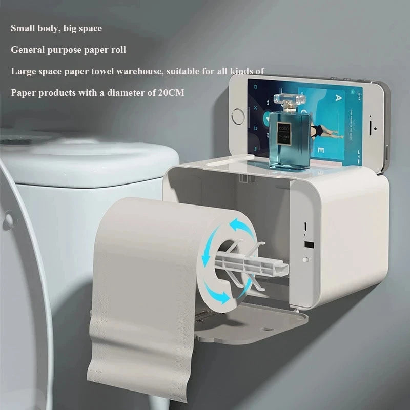Porte-Papier Toilette Automatique à Induction Mural