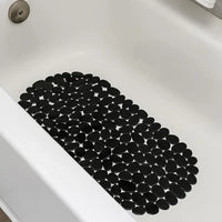 Tapis de Baignoire Ovale Galets Antidérapant à Ventouses 36 x 69 cm
