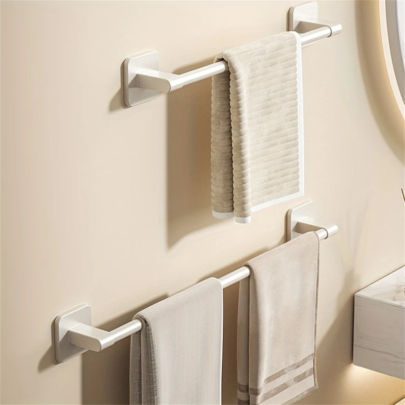 Porte-Serviette sur Pied Aluminium Blanc Ajustable 40-60 cm