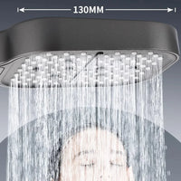 Pommeau de Douche Haute Pression Carré ou Rond, Noir ou Chromé