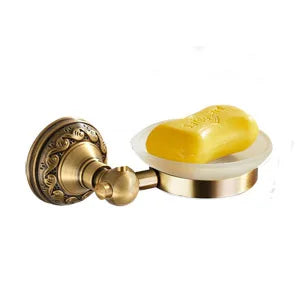 Accessoires Salle de Bain Aluminium Laiton Antique à la Pièce, 21 Articles