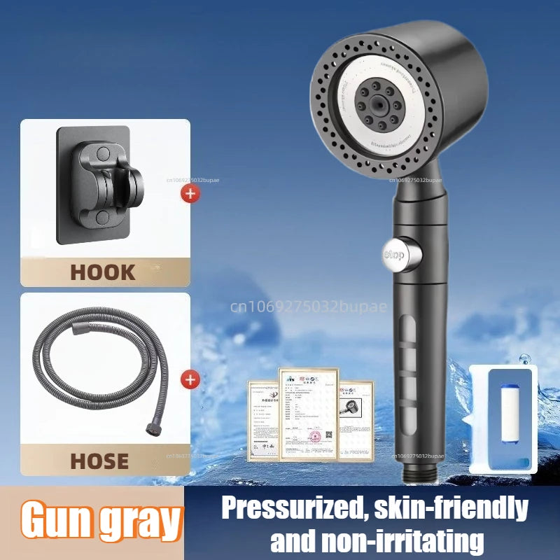 Pommeau de Douche Portable 5 Jets Filtrant Haute Pression