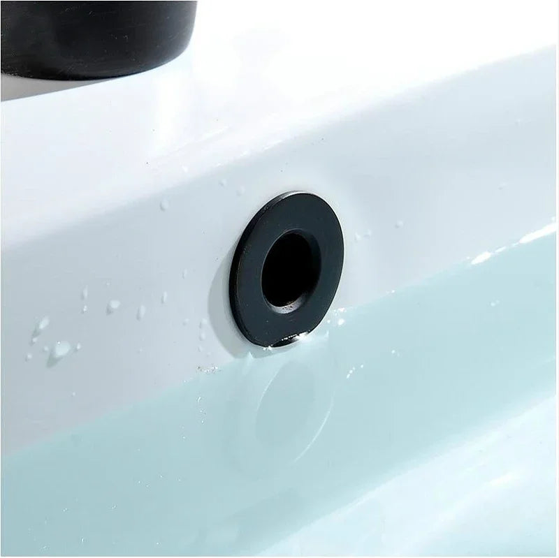 Cache Trop-Plein Lavabo Rond Laiton pour Trou 23 à 25 mm
