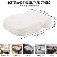 Coussin de Baignoire Duo Nuque et Dos Ventouses