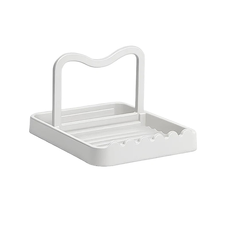 Repose-Ustensiles Rainuré à Arceau Pliable, Blanc, Gris ou Noir, 18,2 cm