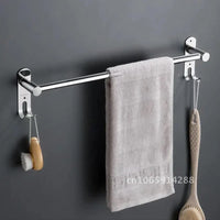 Porte-Serviette Télescopique Mural Inox Poli 45 à 75 cm